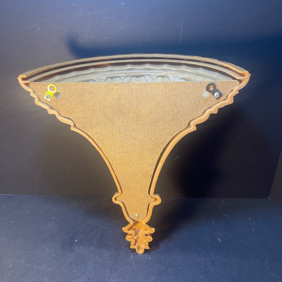 Vintage Burwood Wall Pocket Vase Gold Gilt Hollywood Regency MCM12-1/2” Tall - Picture 3 of 7